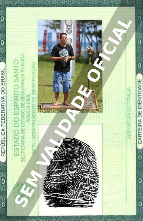 Imagem hipotética representando a carteira de identidade de Acun Ilicali