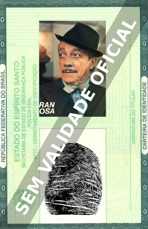 Imagem hipotética representando a carteira de identidade de Adoniran Barbosa