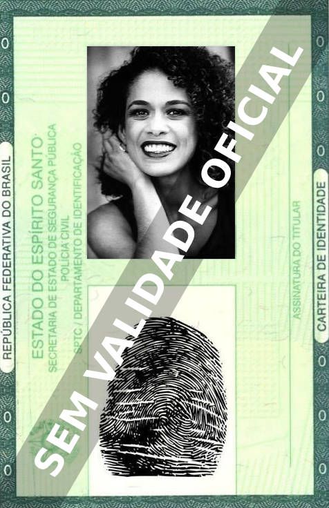 Imagem hipotética representando a carteira de identidade de Aida Leiner
