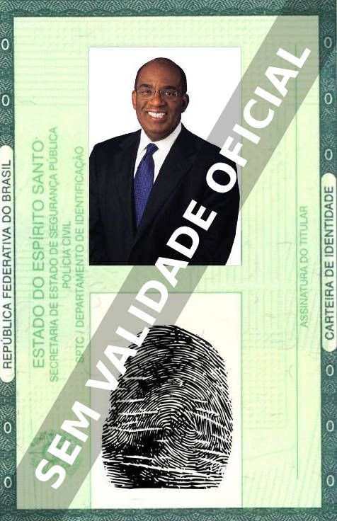 Imagem hipotética representando a carteira de identidade de Al Roker
