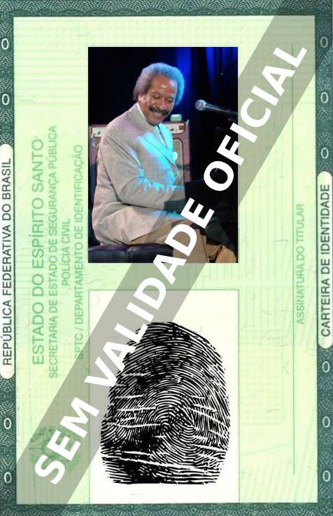 Imagem hipotética representando a carteira de identidade de Allen Toussaint