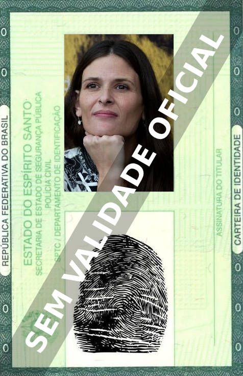 Imagem hipotética representando a carteira de identidade de Ana Celentano