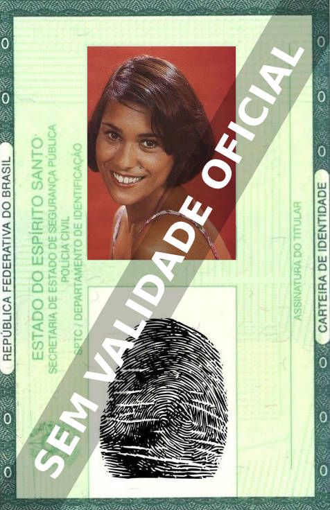 Imagem hipotética representando a carteira de identidade de Ana Maria Magalhães