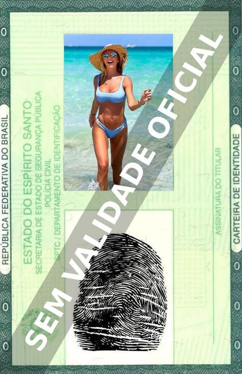 Imagem hipotética representando a carteira de identidade de Ana Paula Siebert