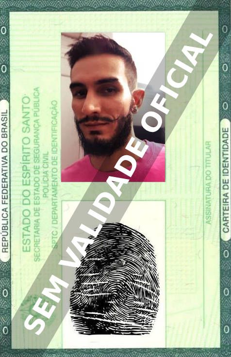 Imagem hipotética representando a carteira de identidade de André HP