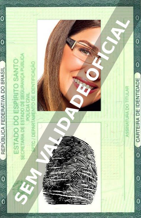 Imagem hipotética representando a carteira de identidade de Andrea Frigerio