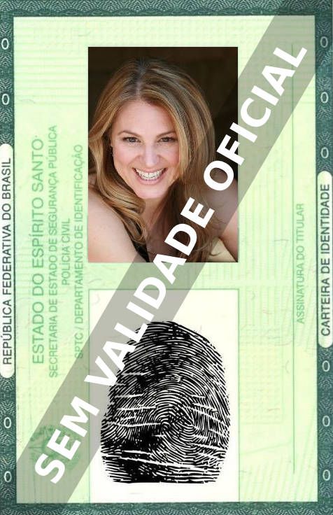 Imagem hipotética representando a carteira de identidade de Anita Barone
