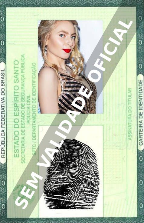 Imagem hipotética representando a carteira de identidade de Anna Moore