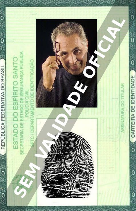 Imagem hipotética representando a carteira de identidade de Anselmo Vasconcelos