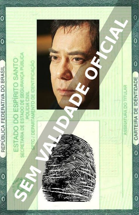 Imagem hipotética representando a carteira de identidade de Anthony Chau-Sang Wong