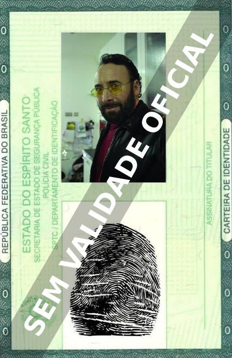 Imagem hipotética representando a carteira de identidade de Antony Sher