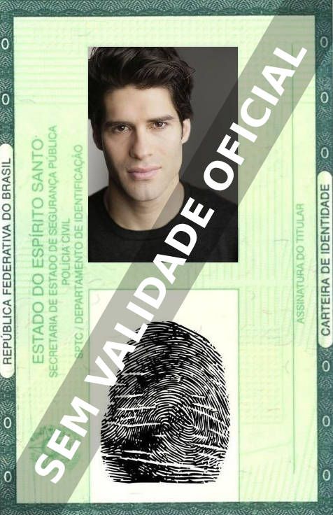 Imagem hipotética representando a carteira de identidade de Asher Grodman