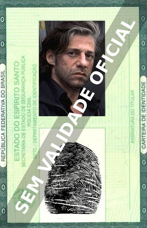 Imagem hipotética representando a carteira de identidade de Birol Ünel