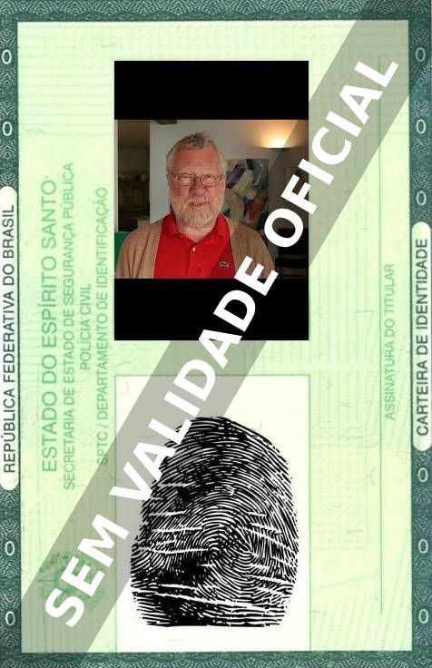 Imagem hipotética representando a carteira de identidade de Bo Jonsson