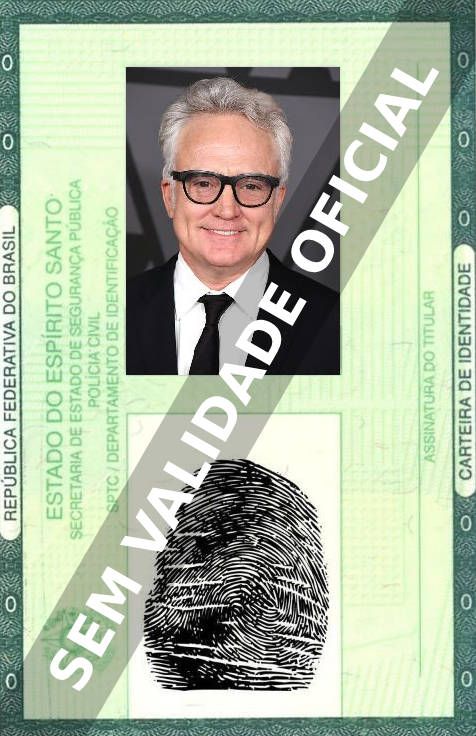 Imagem hipotética representando a carteira de identidade de Bradley Whitford