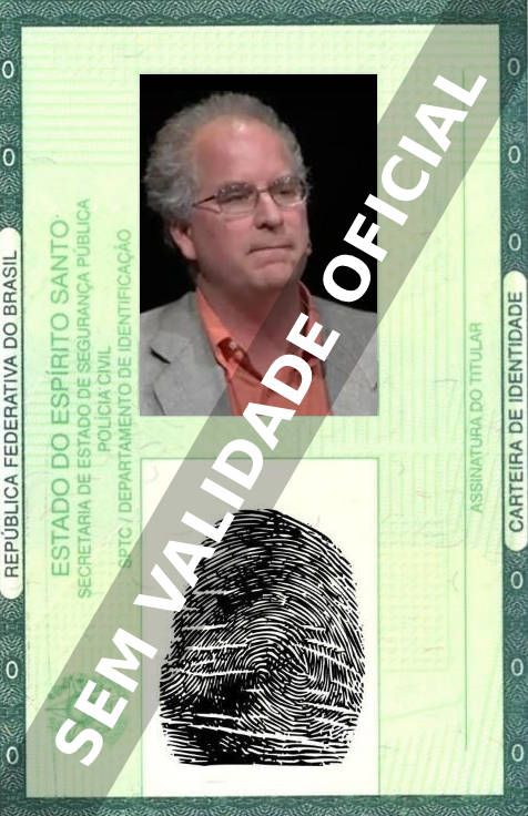 Imagem hipotética representando a carteira de identidade de Brewster Kahle