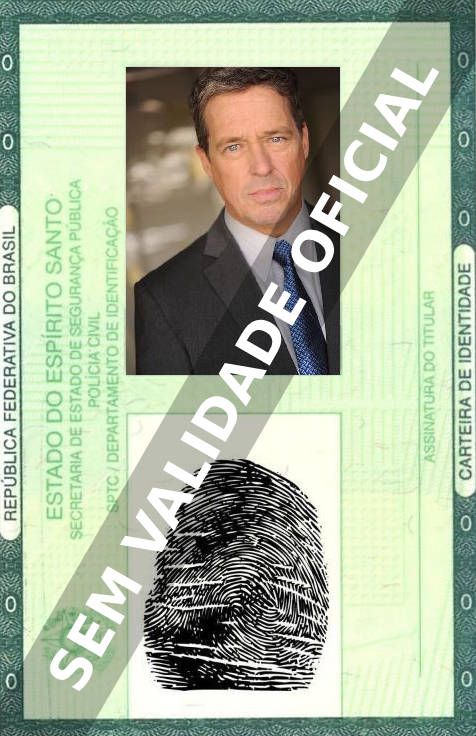 Imagem hipotética representando a carteira de identidade de Brian McNamara