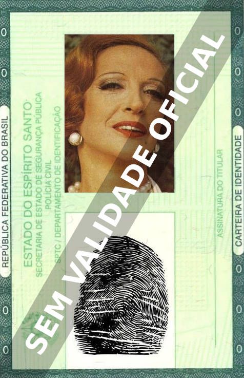 Imagem hipotética representando a carteira de identidade de Célia Biar