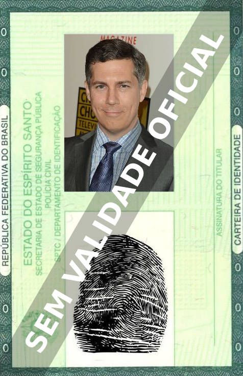 Imagem hipotética representando a carteira de identidade de Chris Parnell