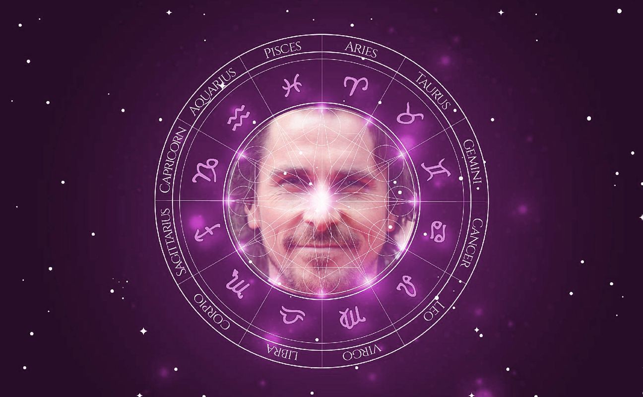 Imagem representando o mapa astral de Christian Bale