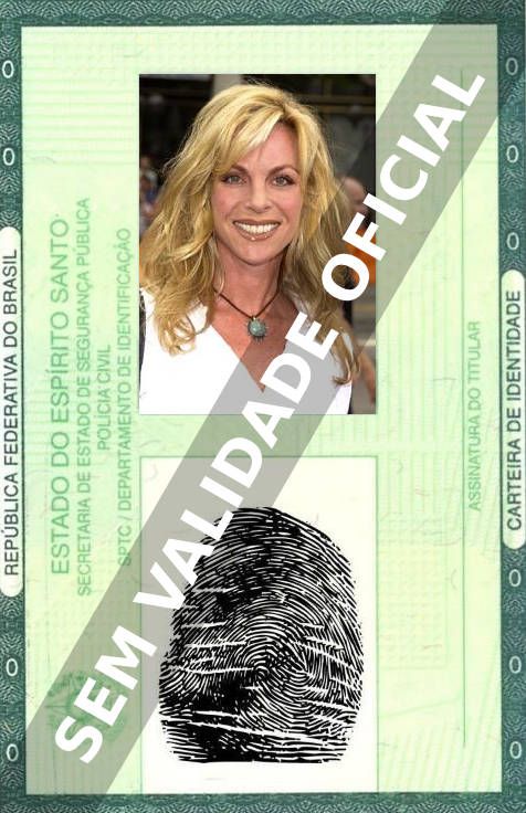 Imagem hipotética representando a carteira de identidade de Cindy Ambuehl