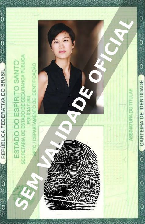Imagem hipotética representando a carteira de identidade de Cindy Cheung