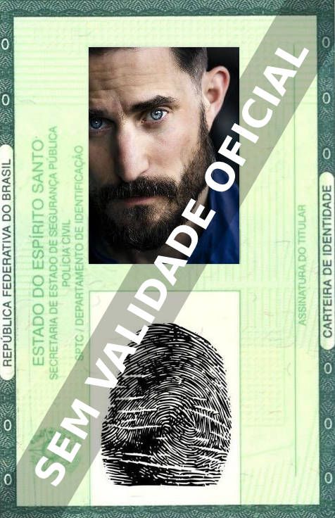 Imagem hipotética representando a carteira de identidade de Clemens Schick