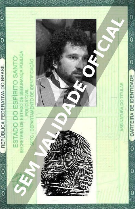 Imagem hipotética representando a carteira de identidade de Clemente Viscaíno