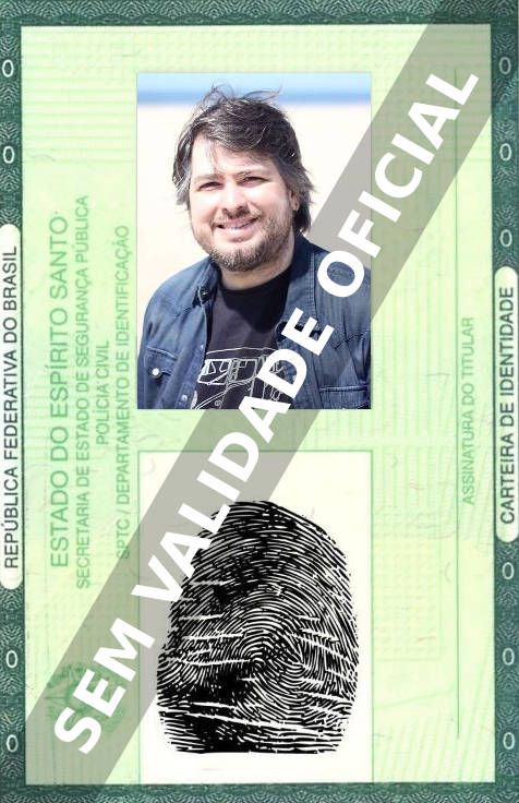 Imagem hipotética representando a carteira de identidade de Daniel Dias