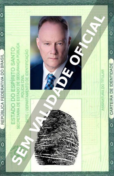 Imagem hipotética representando a carteira de identidade de David Alexander