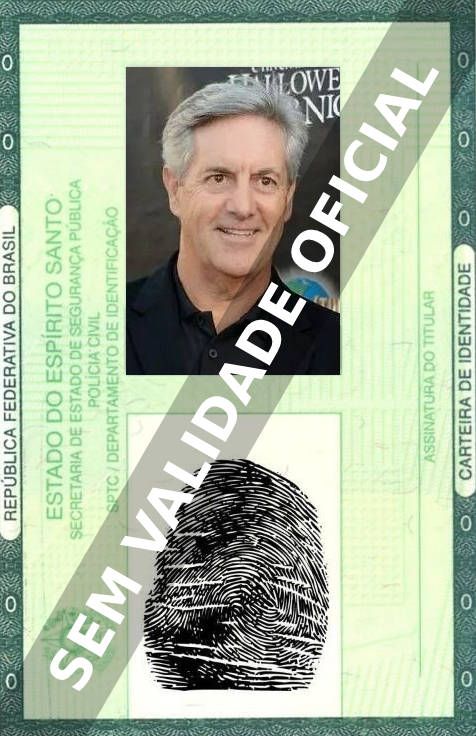 Imagem hipotética representando a carteira de identidade de David Naughton
