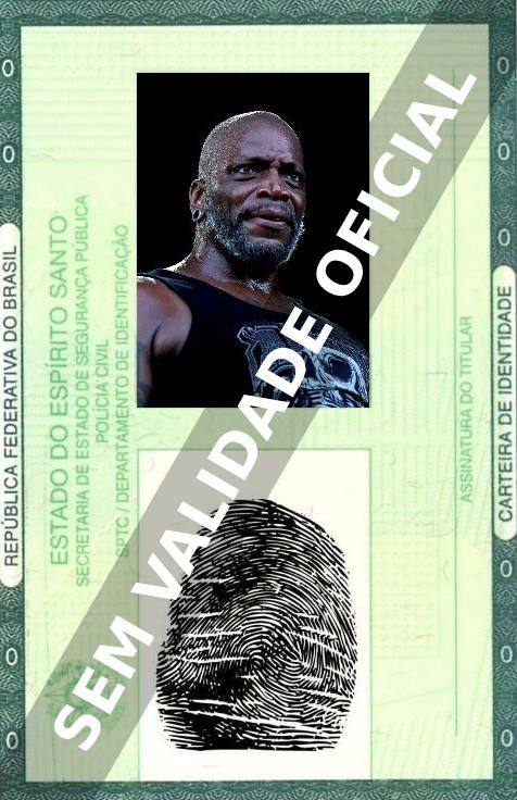 Imagem hipotética representando a carteira de identidade de Derrick Green