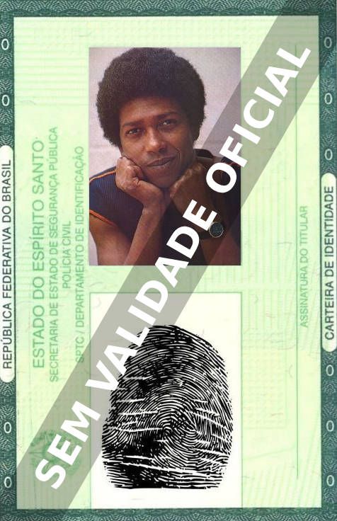 Imagem hipotética representando a carteira de identidade de Djavan