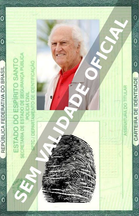 Imagem hipotética representando a carteira de identidade de Fernando E. Solanas