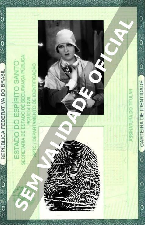 Imagem hipotética representando a carteira de identidade de France Mary