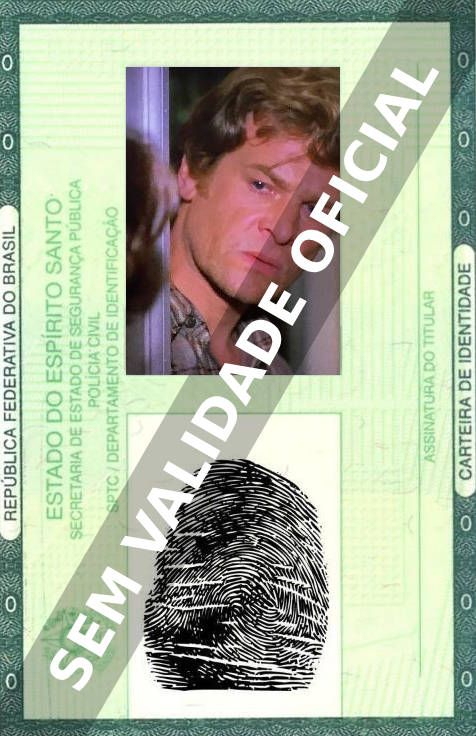 Imagem hipotética representando a carteira de identidade de Ian McCulloch