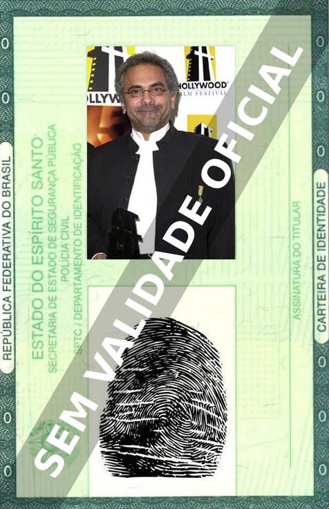 Imagem hipotética representando a carteira de identidade de José Ramos Horta