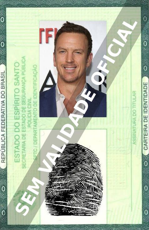 Imagem hipotética representando a carteira de identidade de Josh Randall