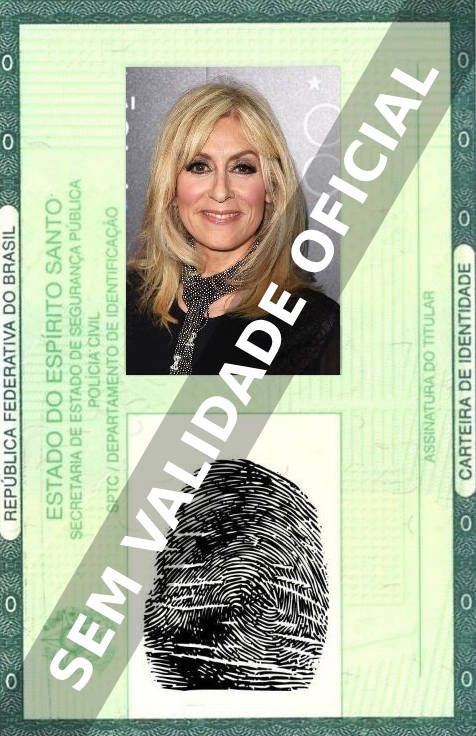 Imagem hipotética representando a carteira de identidade de Judith Light