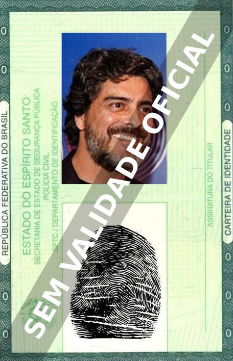 Imagem hipotética representando a carteira de identidade de Junno Andrade