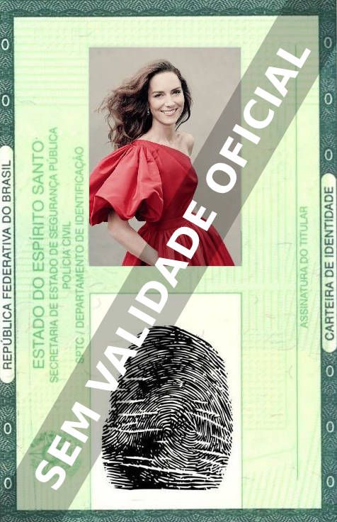 Imagem hipotética representando a carteira de identidade de Kate Middleton
