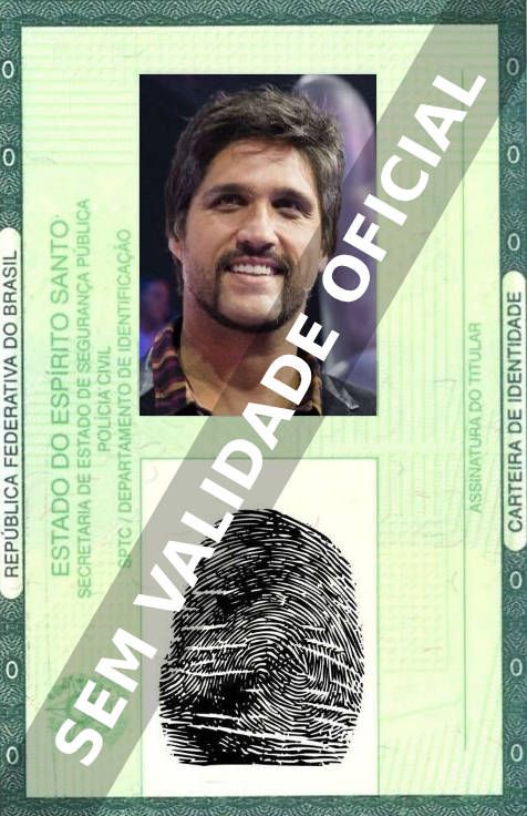Imagem hipotética representando a carteira de identidade de Leo Chaves
