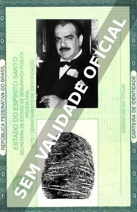 Imagem hipotética representando a carteira de identidade de Leonard Termo