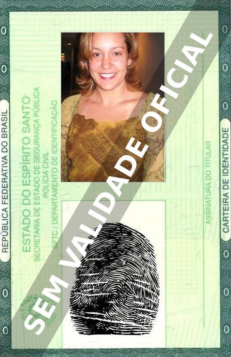 Imagem hipotética representando a carteira de identidade de Leticia Quinto
