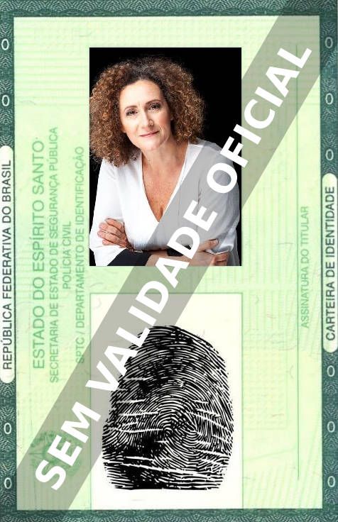 Imagem hipotética representando a carteira de identidade de Luísa Cruz