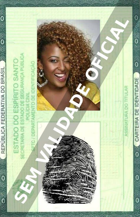Imagem hipotética representando a carteira de identidade de Maíra Azevedo (Tia Má)