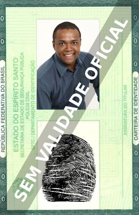 Imagem hipotética representando a carteira de identidade de Marcus Vinícius Moraes