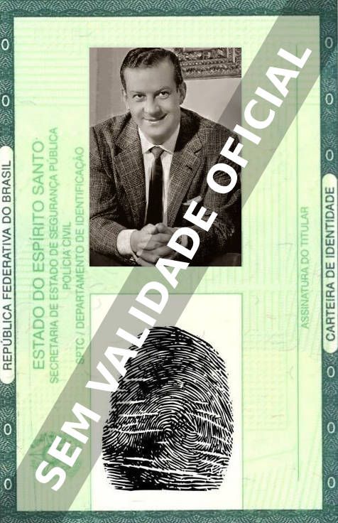 Imagem hipotética representando a carteira de identidade de Mariano Mores