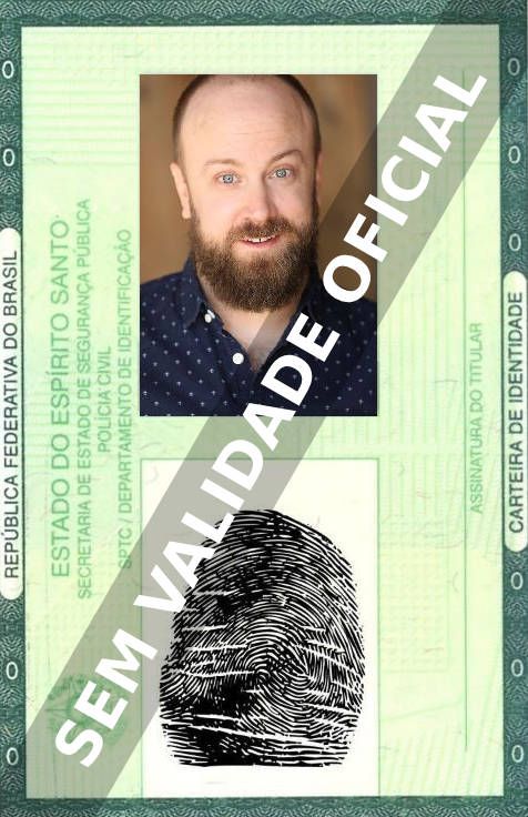 Imagem hipotética representando a carteira de identidade de Mark David Christenson