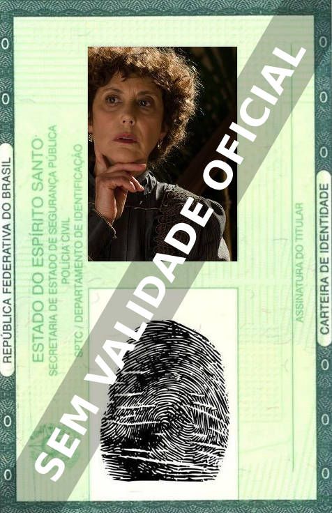 Imagem hipotética representando a carteira de identidade de Marta Fernández Muro